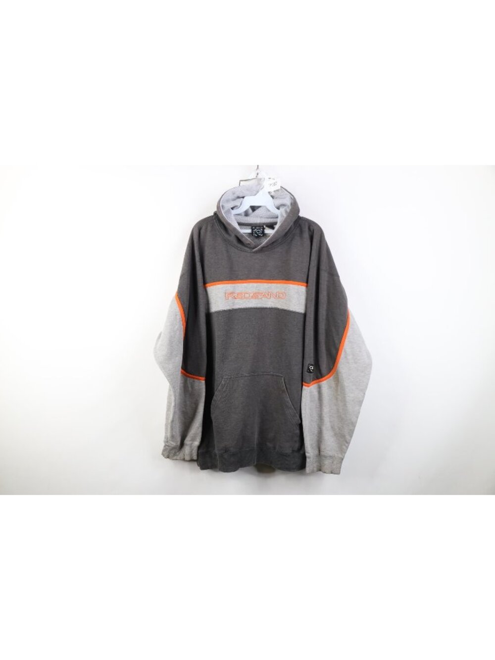 Vintage 90s Redsand Volleyball Mens XL Distressed Spell Out Hoodie Sweatshirt